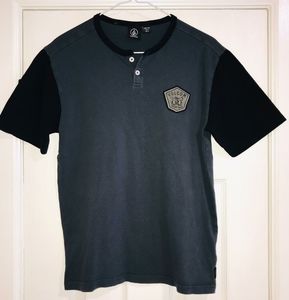 Volcom 'Brewster' YOUTH Henley SS Shirt L